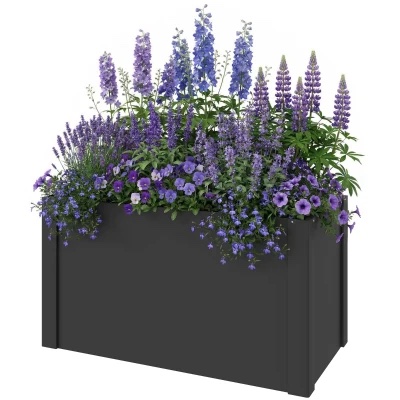 Bac surélevé en acier noir 102 × 52 cm, hauteur 55 cm