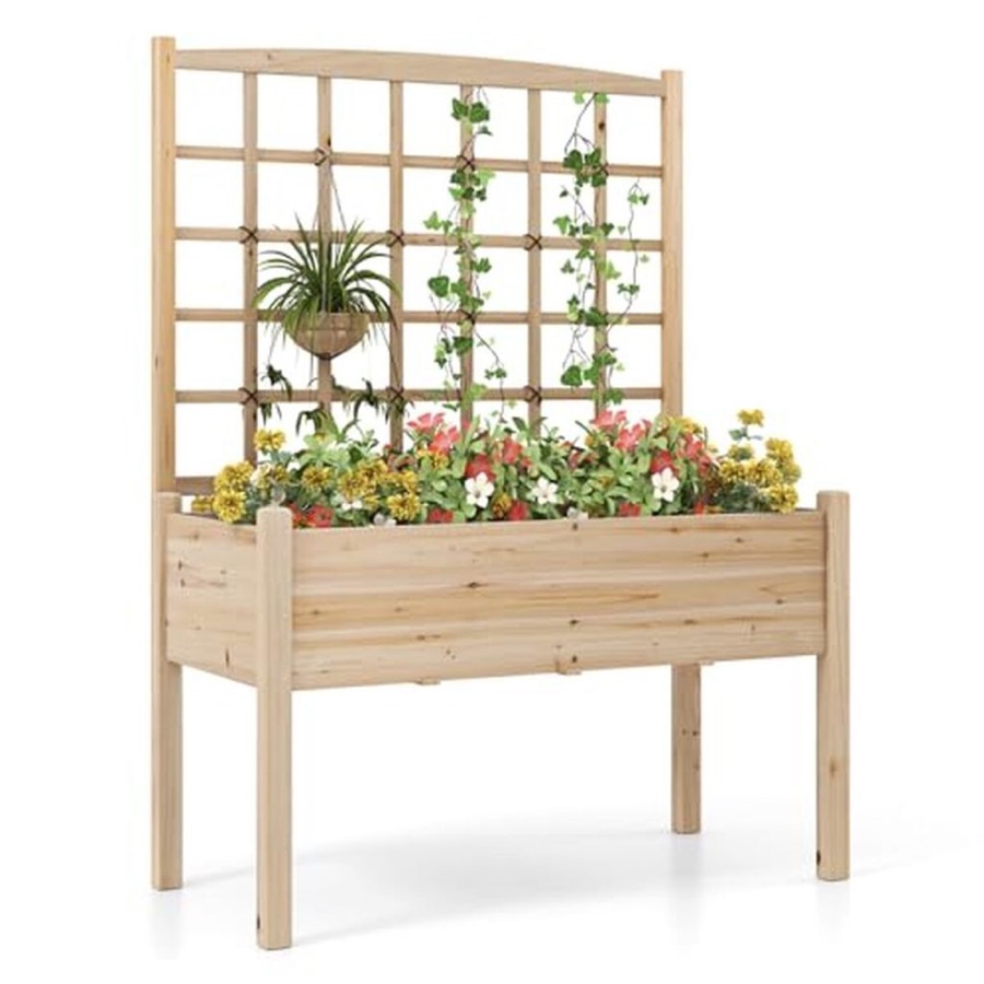 Jardinière avec treillis, hauteur 160 cm